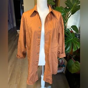 Croft & Barrow Burnt Orange Men Button Down Shirt
